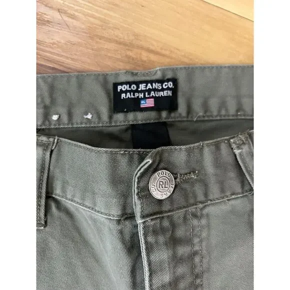 Ralph Lauren Polo Jeans Company Women's Size 12 Jeans Olive Green - Picture 2 of 11